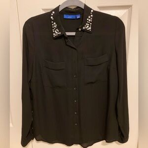 Apt. 9 Rhinestone Collared Shirt